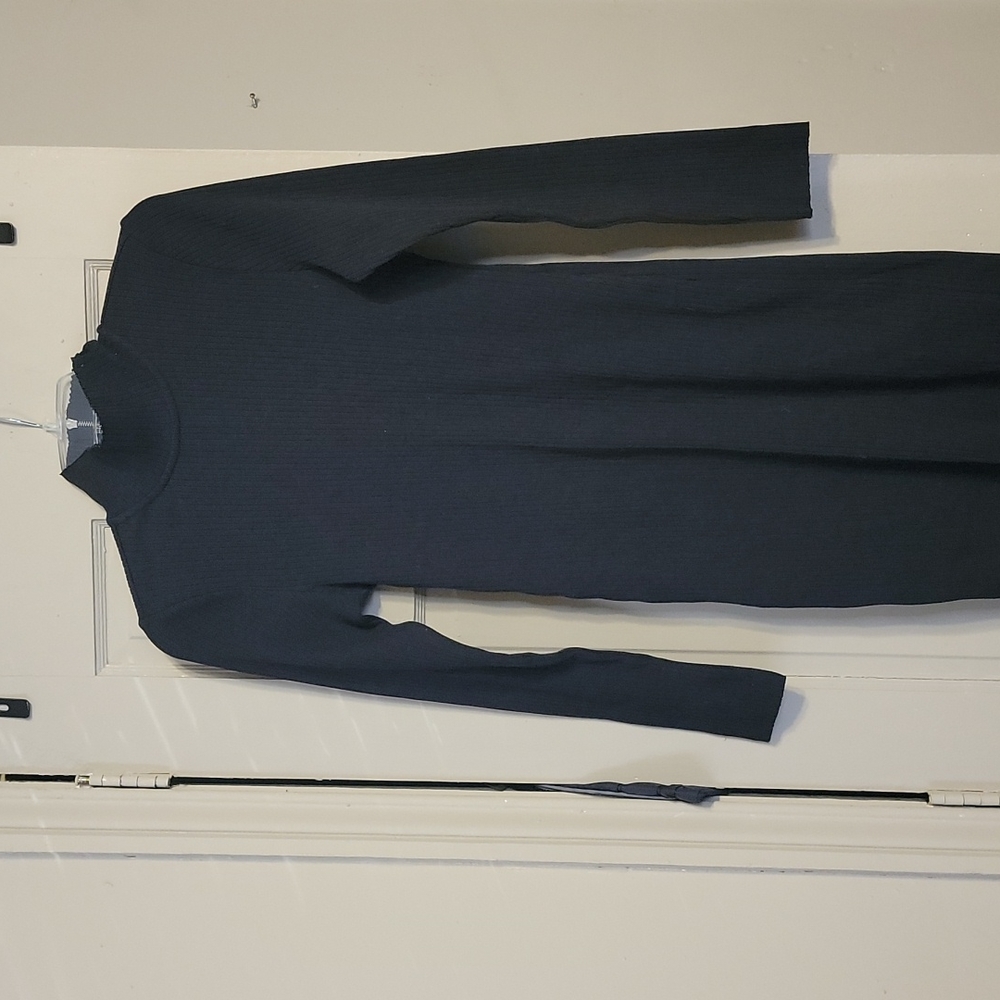 Calvin Klein black ribbed dress